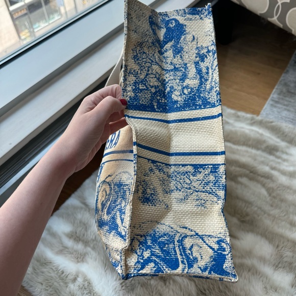 NWOT Christian Dior Dioriviera Straw Tote in Blue - Picture 5 of 8